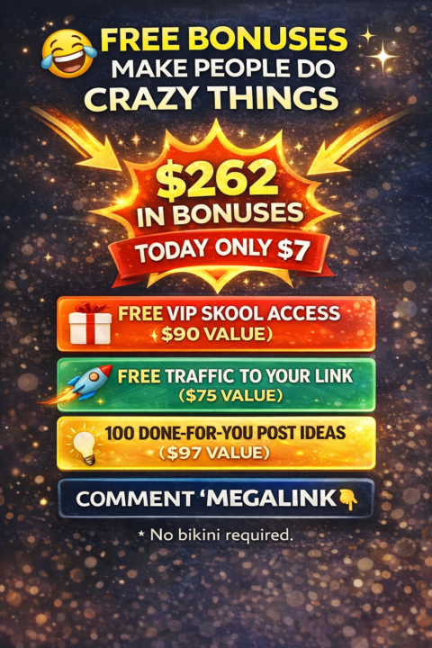 Im giving away a smack of bonuses today!!!!’ 