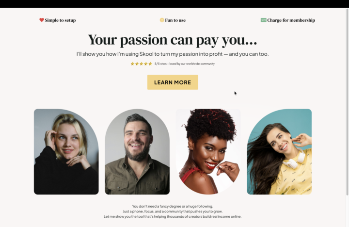 Split testing skool optin page