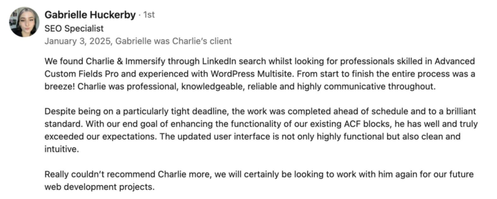 Landed my second client!