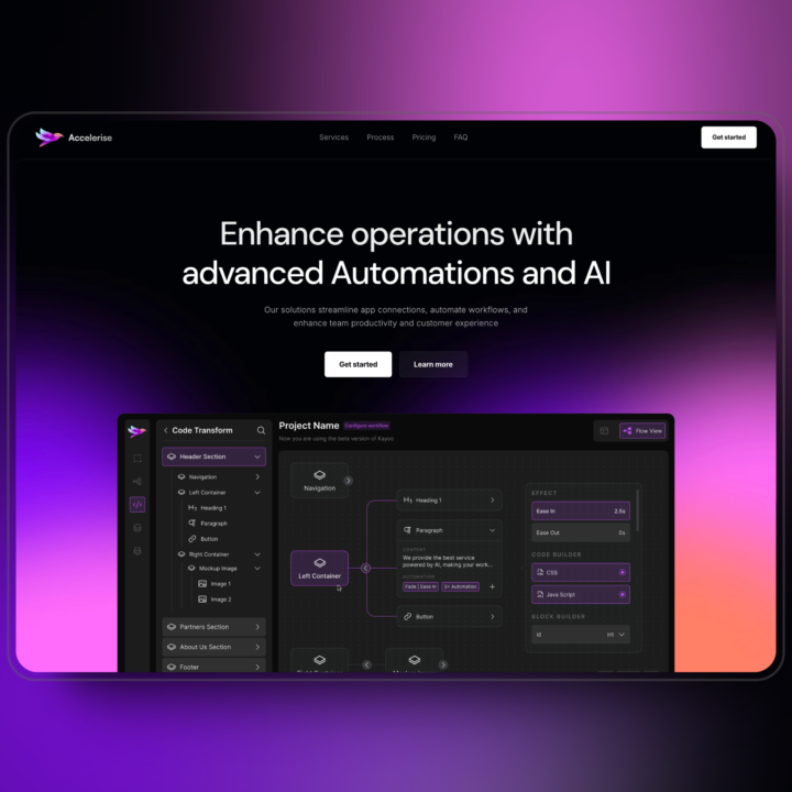 Hero section design for the AI startup 🪄