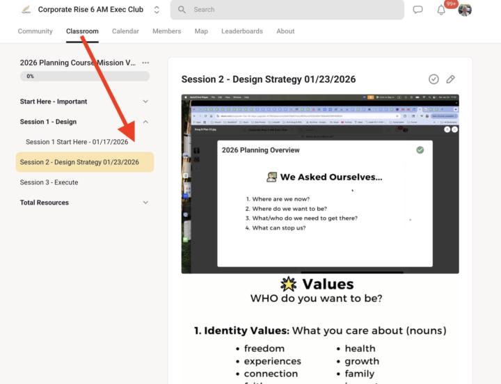 2026 Planning Course Members