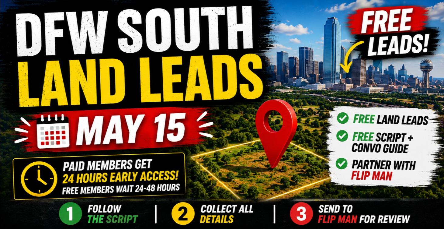 Free Land Leads | Dallas TX Area