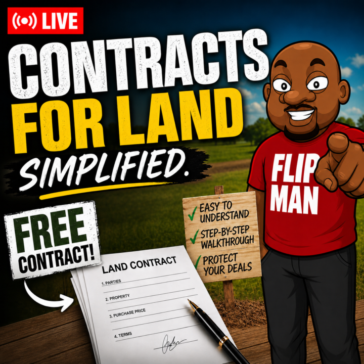 🚨 LIVE | Want FREE contracts for flipping land? (Step by Step Breakdown)