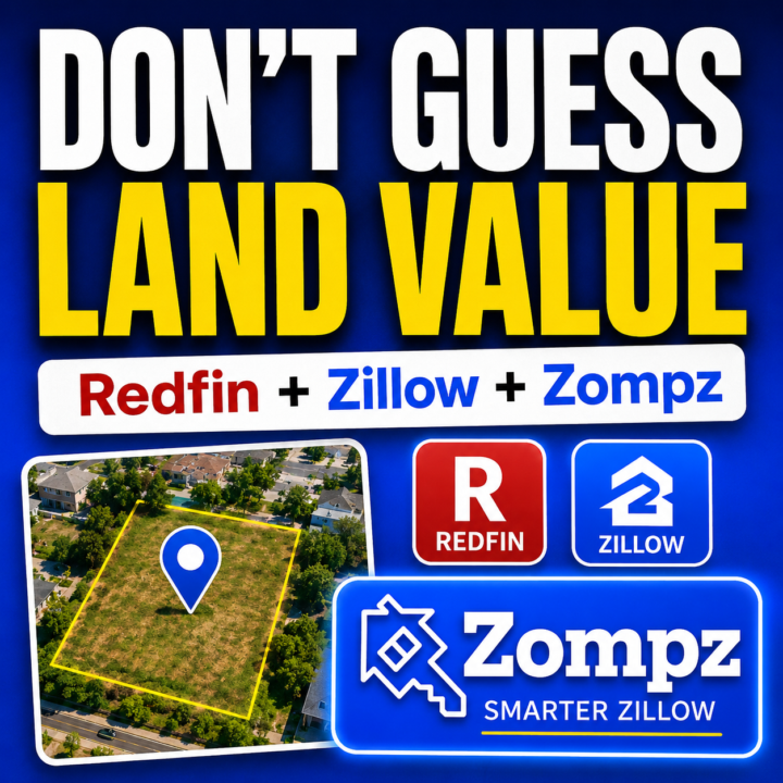 🆘 New Video ✅ How to Price and Flip Vacant Lots with Redfin and Zillow | Zompz