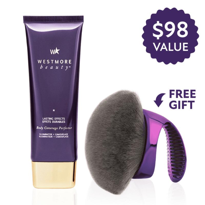 [Westmore Beauty] Body Coverage Perfector 3.5oz + X-Large Buffer Brush [18% commission]