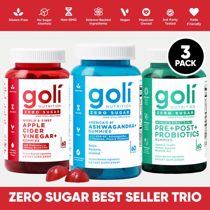 GOLI: Zero Sugar Best Seller Trio (25% Commission)