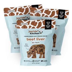 [Joyride Dogs] 3 Pack Beef Liver Human Grade Freeze-Dried Raw Dog Treats [12% commission]