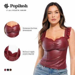 [Popilush] Fashion Leather Corset Top ✨👗 [11% Commission]