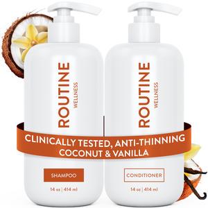 [Routine Wellness] Coconut & Vanilla Shampoo & Conditioner Set [27% commission]