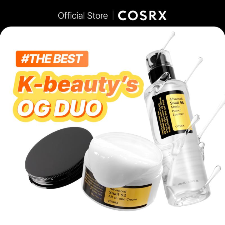 [COSRX] Snail Mucin Essence & Cream Duo (Baba de caracol) [23% commission]