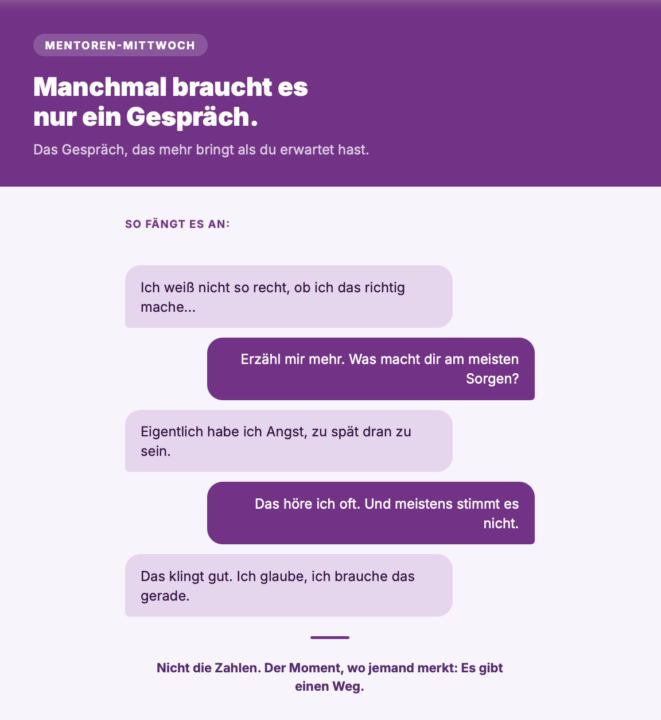 Mentoren-Mittwoch: Was mir ein Kundengespräch diese Woche gezeigt hat 💬