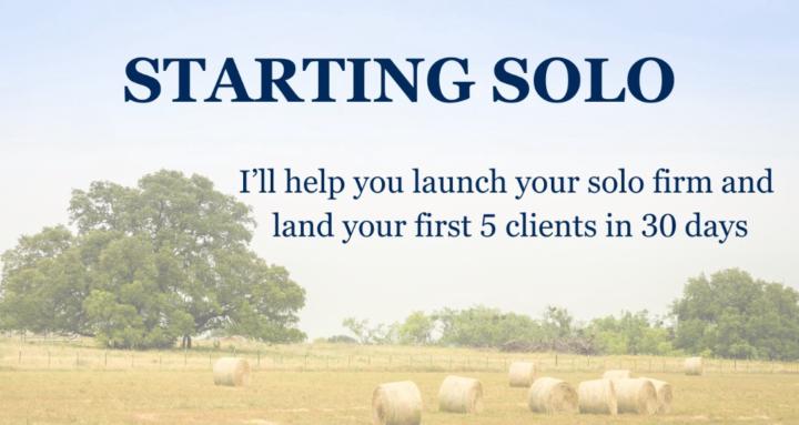 Starting Solo