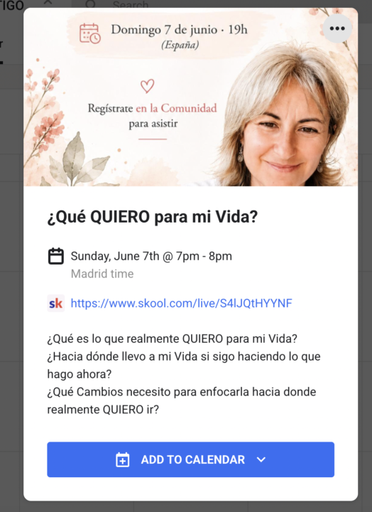 Próximo Directo el 7 de Junio: ¿Qué QUIERO para mi Vida?