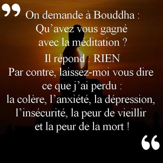 Qu'est-ce que je gagne avec la méditation