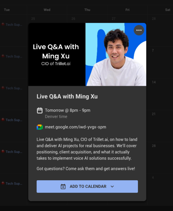 Live Q&A with Ming Xu (Trillet.ai) – March 13