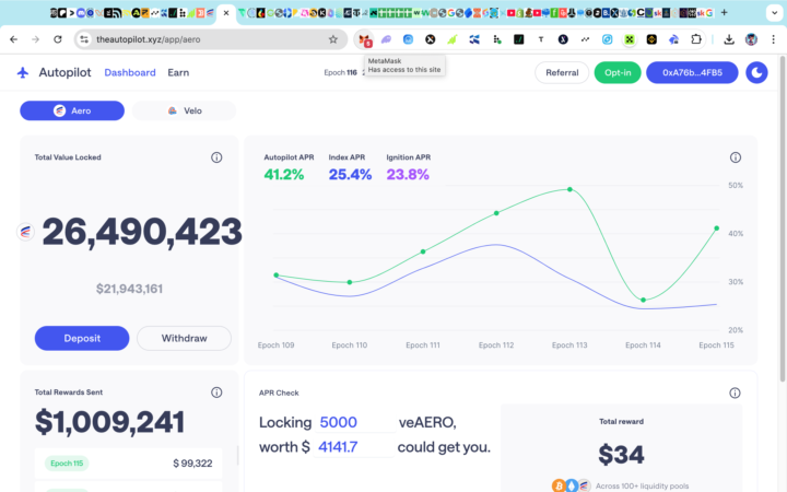 Questions on the VeAero voting process using TheAutopilot.xyz 