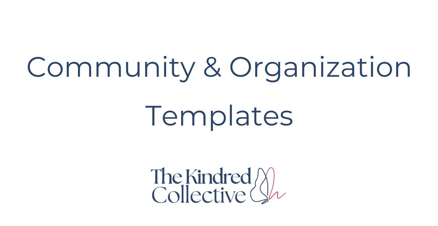 Community & Organization Templates