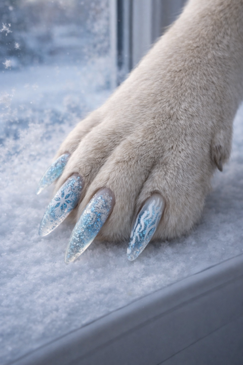 Are you more into cozy winter nails or bold sparkly designs? ✨❄️