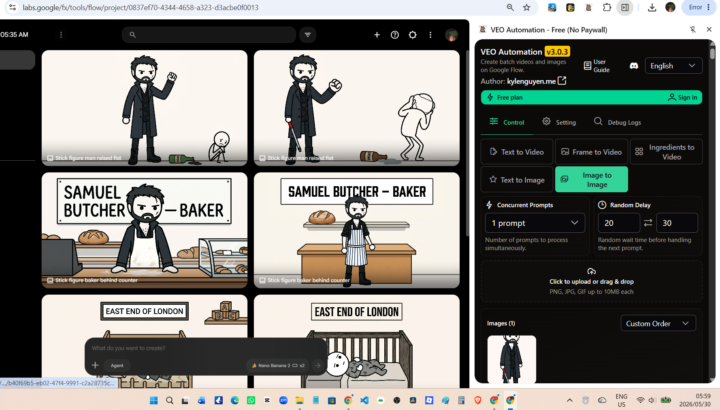 Free google flow working extension.