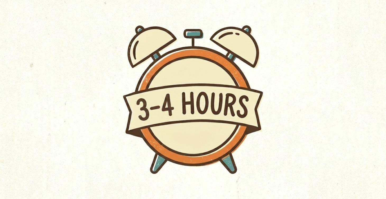3-4 Hours A DAY