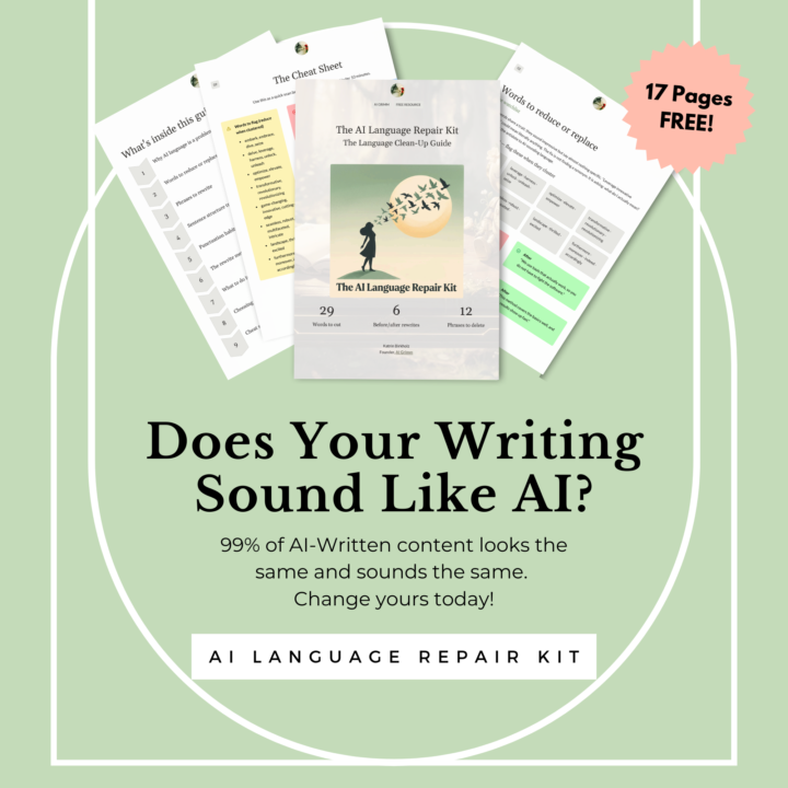 29 words & 17 pages to not sound like AI!