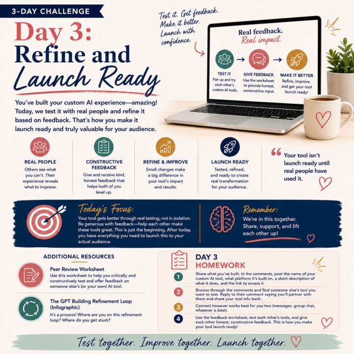 🔥Day 3: Refine and Launch Ready!