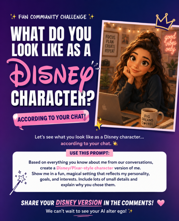 What do you look like as a Disney character... according to your AI chat? 👀🏰