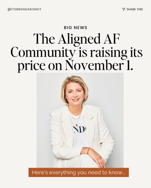 BIG NEWS: The Aligned AF Community is evolving.