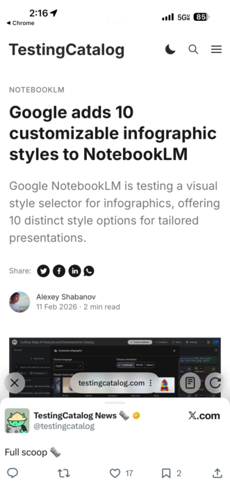 New NotebookLM Infographics Options Coming!
