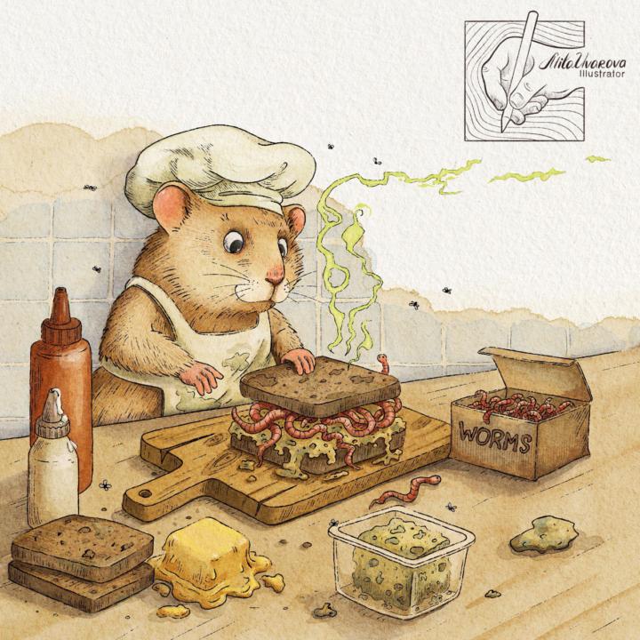 Illustrations in the technique - Watercolor