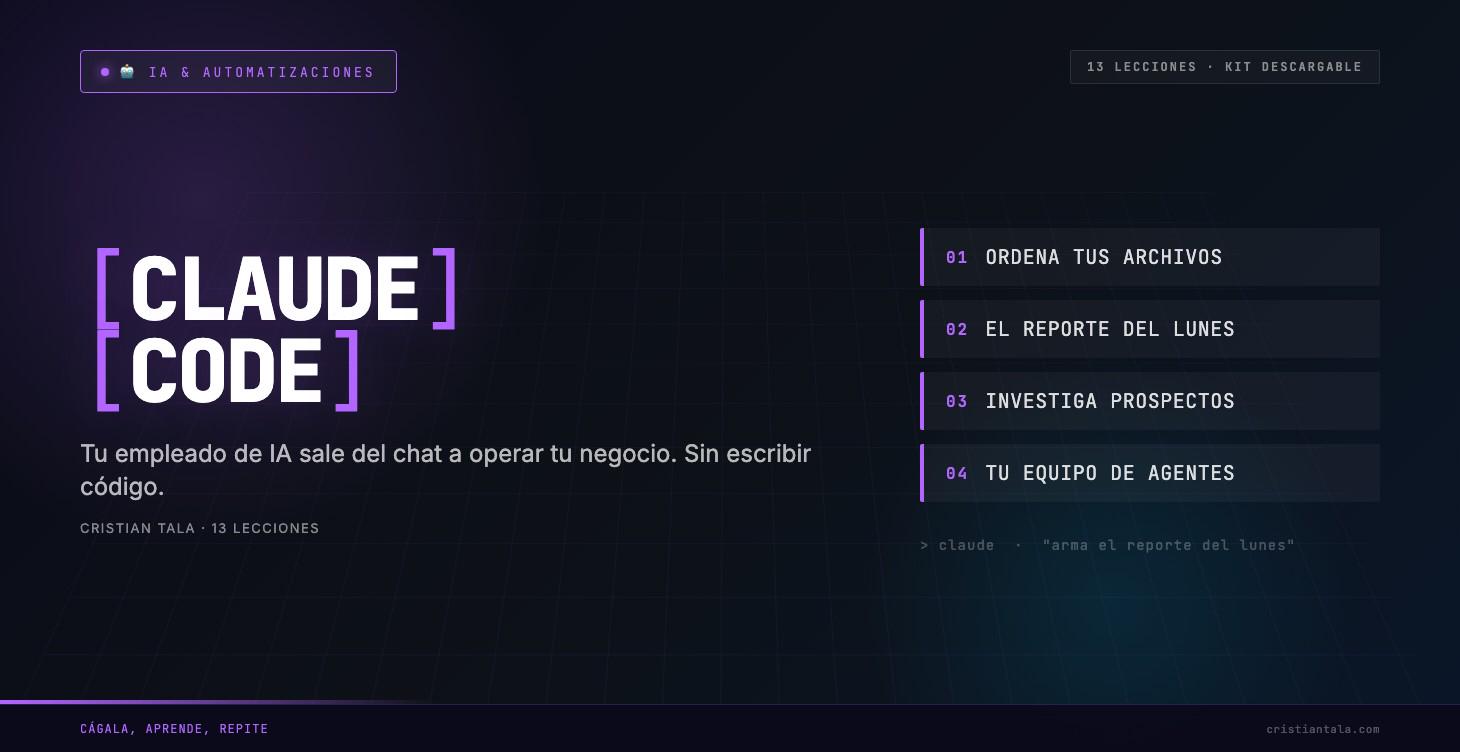 Claude Code para Emprendedores (sin programar)