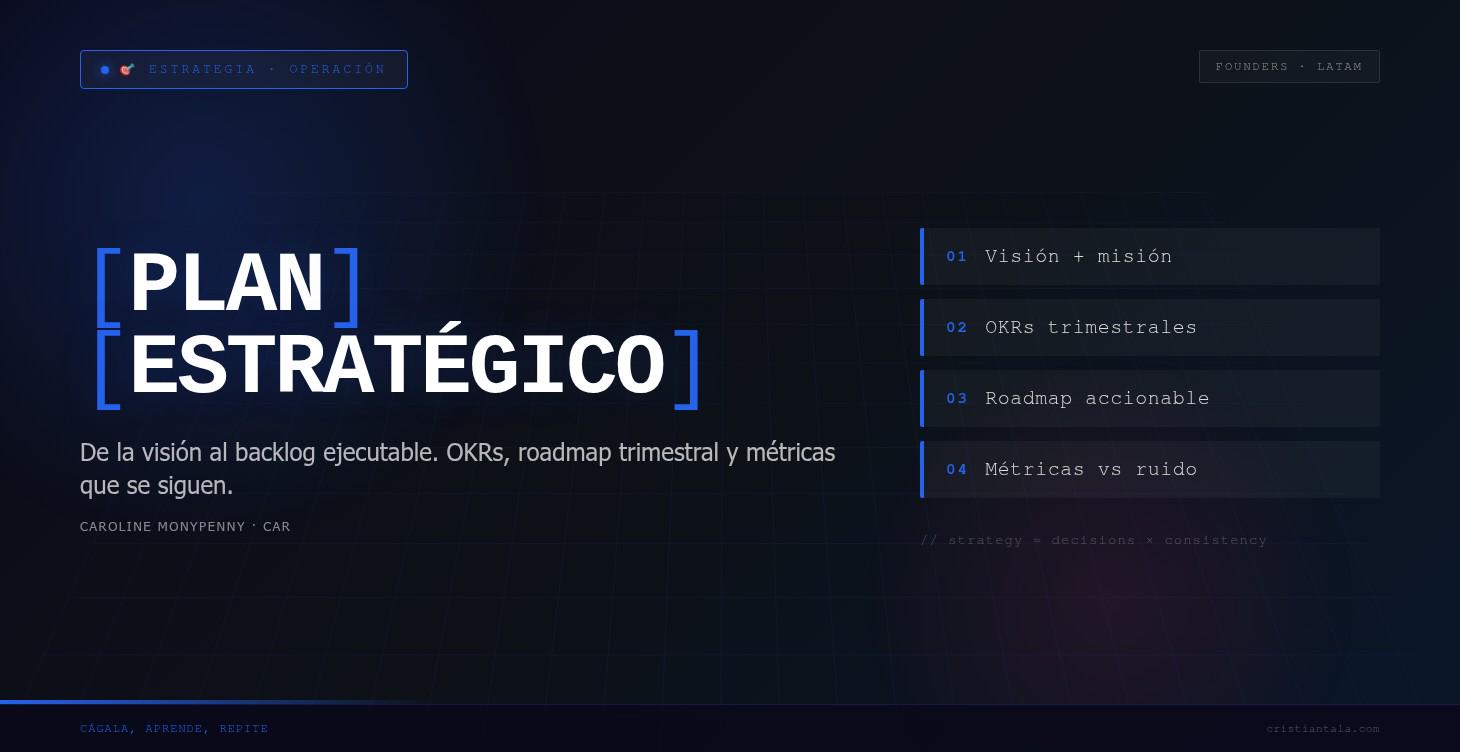 🗺️ Planificación Estratégica para Startups