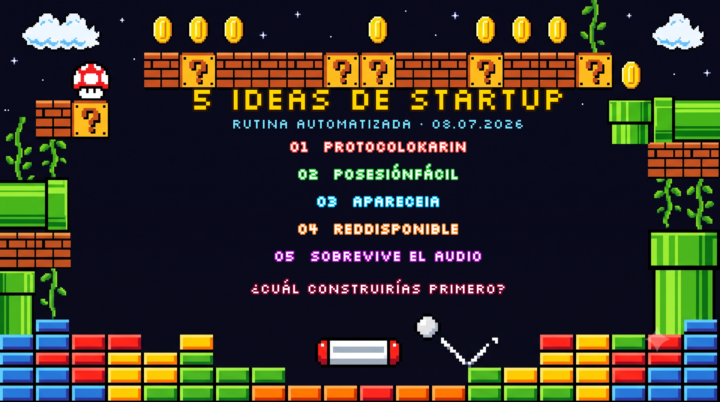 5 ideas de startup que salieron de mi rutina automatizada de hoy 🚀