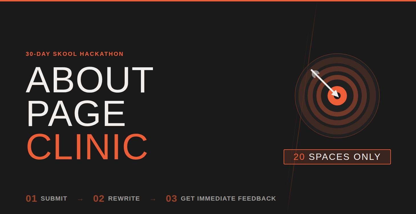 About Page Clinic Weekend