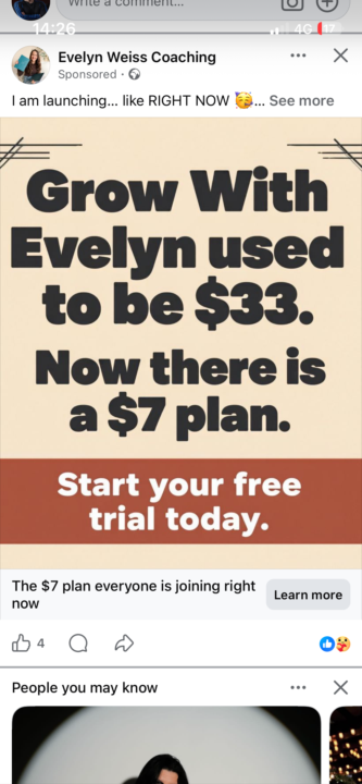 Looks like Evelyn went to low-ticket!