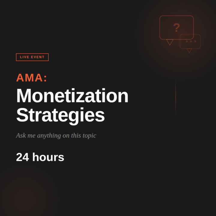 the AMA on Monetization is live🔥