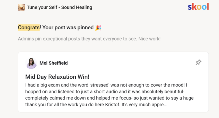 One Sunday- 3 pinned posts