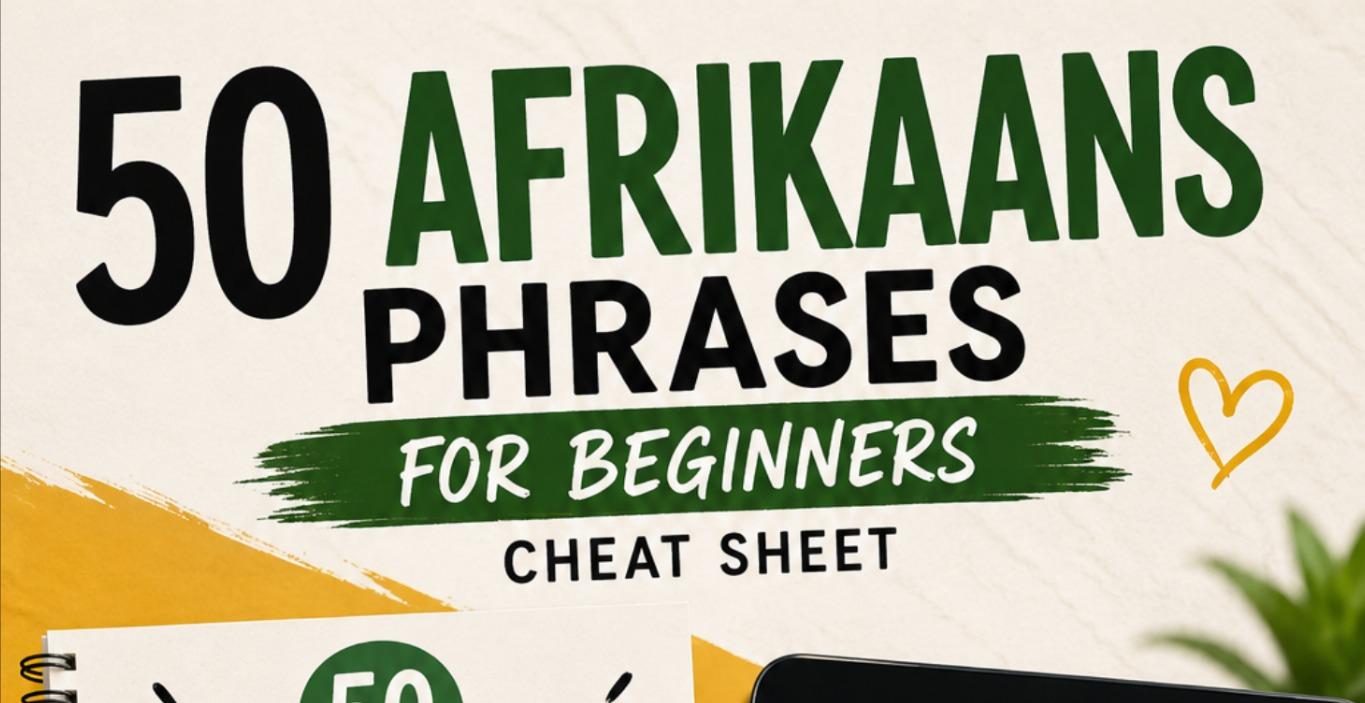 Learn Your First 50 Afrikaans Words
