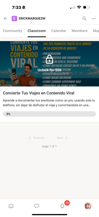 No puedo entrar al curso 