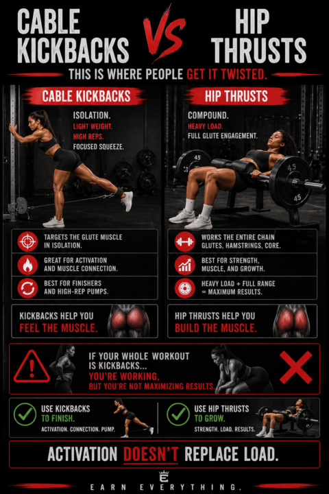 🍑 Cable Kickbacks vs Hip Thrusts