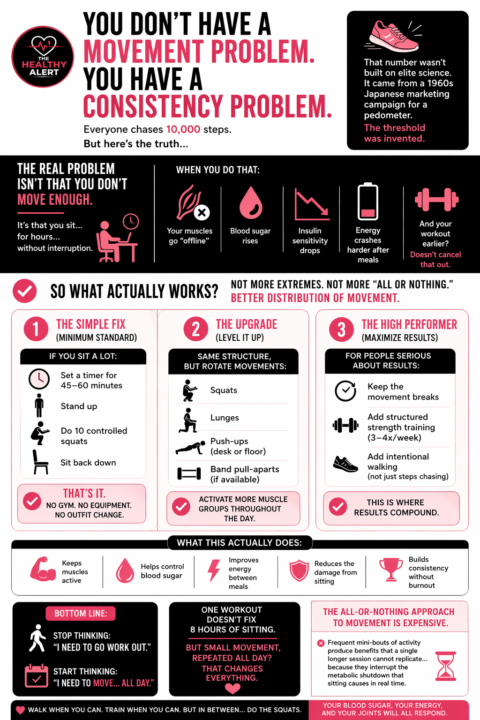 10,000 Steps? Or 10 Body Squat Every 45 minutes