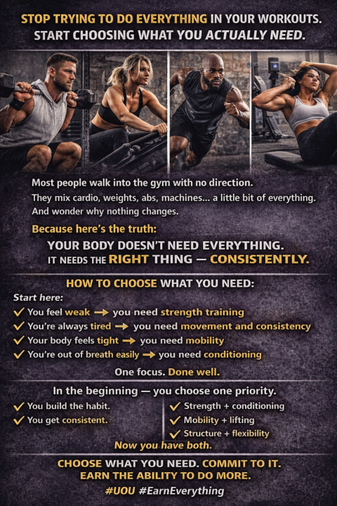 Stop trying to do everything in your workouts.