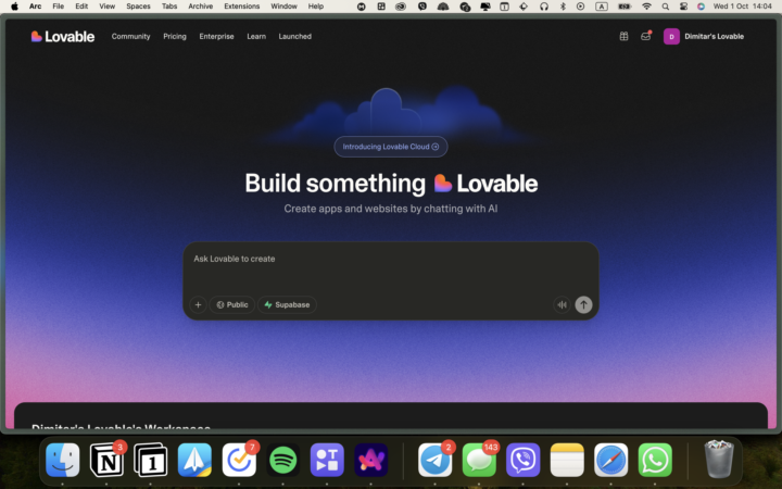 Използвай AI в приложенията си БЕЗПЛАТНО за една седмица с Lovable.dev