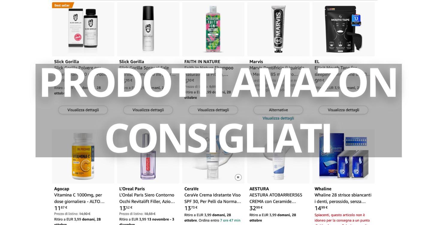 PRODOTTI CONSIGLIATI SU AMAZON