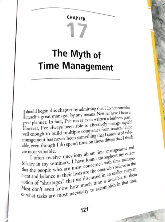 Myth of Time Management- Quick Read