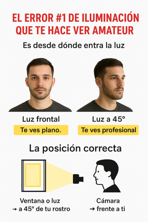 💡 El error #1 de iluminación que te hace ver amateur (aunque tengas buena cámara)