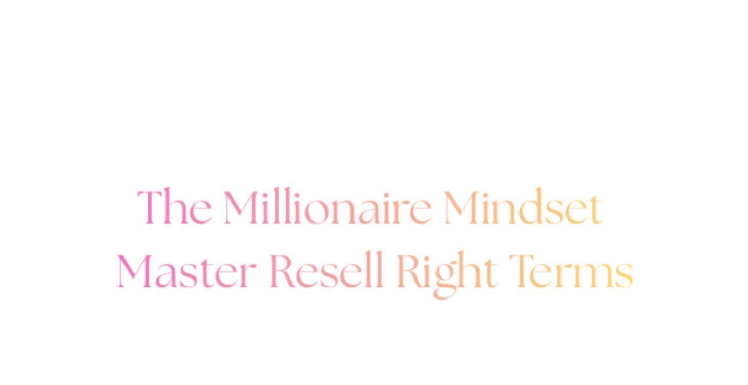 Master Resell Rights (MRR) Terms & Conditions