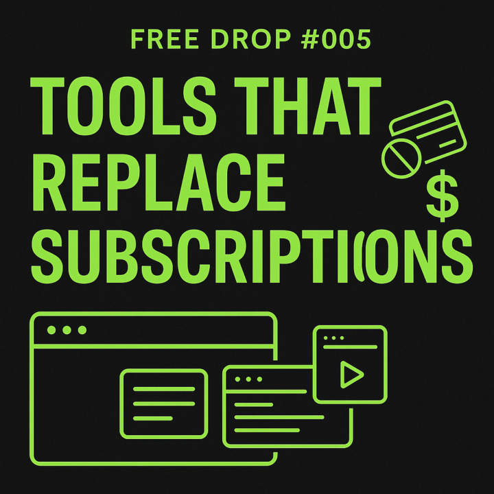 ⚡️ Today’s Free Stuff (Public) Bonus Drop - Tools That Replace Subscriptions 💡💸