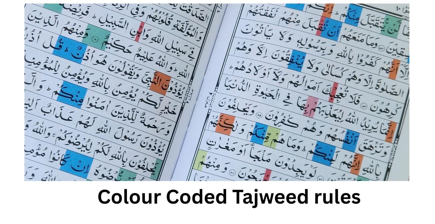 Colour Coded Tajweed Rules for beginners