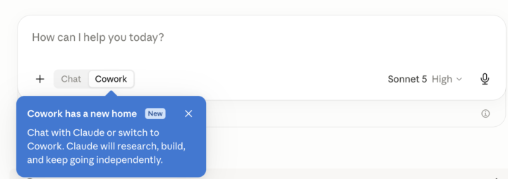 Claude "CoWork" tab has moved...AND BIG NEWS!